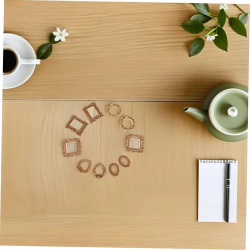 Vista 5 de ULTECHNOVO 10pcs Vintage Mini Resin Picture Frames for DIY Crafts
