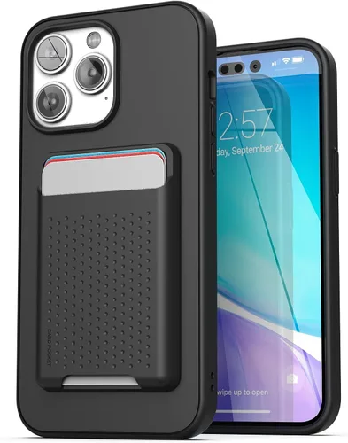 Vista 8 de ENCASED MAG - Juego de billeteras, diseñada para iPhone 15 Pro Max, funda con tarjetero (compatible con MagSafe) - (V2 botones precisos revisados)