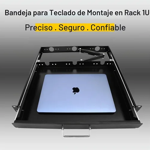 Vista 2 de 1U Rack Mount Sliding Keyboard Tray Cantilever para Servidor Data Network Rack