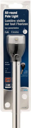 Vista 6 de Attwood 5530-36A7 - Lámpara de poste LED para barco marino integral de 36 pulgadas