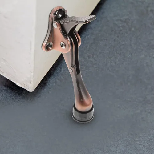Vista 8 de Operitacx Tapón de puerta de seguridad Tope de puerta Kick Down Flipping Down Protectores de pared Negro