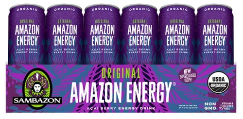 Vista 9 de Sambazon - Bebida energética orgánica baja en calorías de Amazon Acai, 12 onzas líquidas