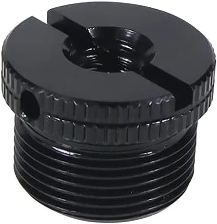 Vista 21 de Tornillo macho D18 1/4-20 3/8-16 hembra a 5/8-27 x 9 5/8-11 x 9 tornillos macho con agujeros laterales reforzados Tornillo de conversión para Negro