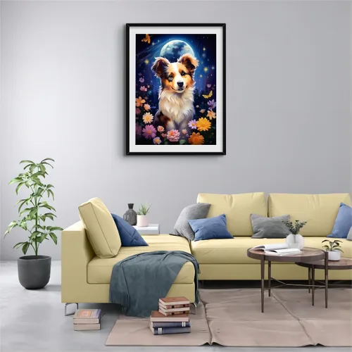 Vista 4 de Kits de arte de diamantes para adultos, kits de pintura de diamantes para adultos, pintura de arte de diamantes para perros con diamantes