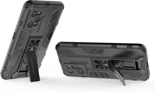 Vista 2 de Funda compatible con Realme GT Neo2 5G, soporte magnético integrado para automóvil, a prueba de golpes, compatible con Realme GT2 5G / Q5 Pro 5G