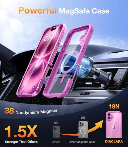 Vista 819 de DIACLARA - Funda transparente compatible con iPhone XR 6.1 pulgadas 2018