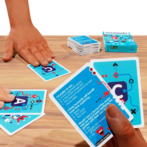 Vista 6 de SUSSED 400 locos iniciadores de conversación para niños, adolescentes y adultos, el juego de cartas "Adivina mi respuesta", regalo divertido