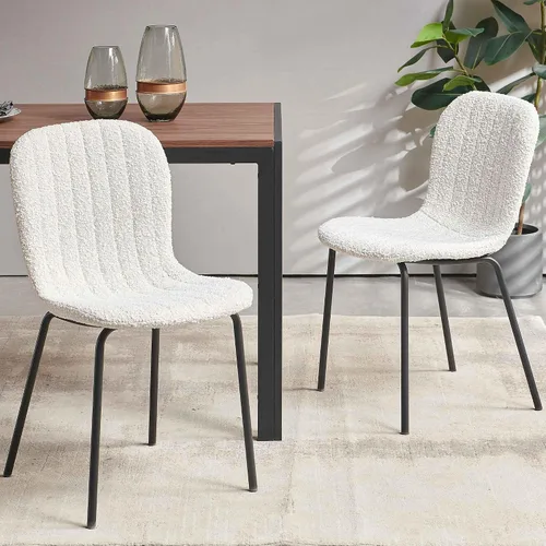 Vista 16 de Juego de 4 sillas de comedor de terciopelo, sillas de cocina modernas con patas de metal para sala, dormitorio, comedor, sillas negras para comedor