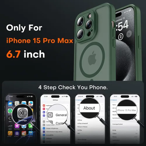 Vista 633 de TOCOL Funda para iPhone 11, compatible con Magsafe, protección completa de cámara, imanes integrados, protección contra caídas, funda translúcida
