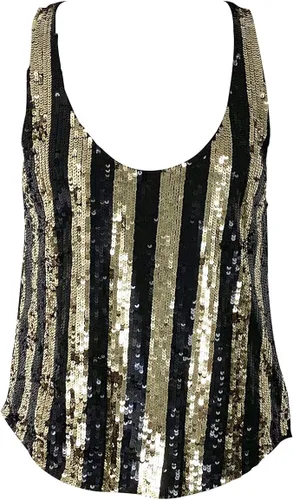 Vista 4 de Seta Apparel Camiseta sin mangas para mujer, Oro