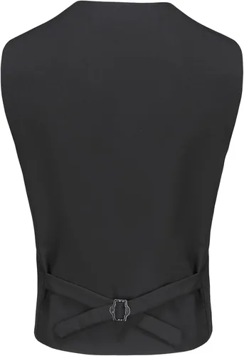 Vista 2 de Chaleco formal de negocios para hombre, chaleco ajustado con cuello en V, traje de esmoquin