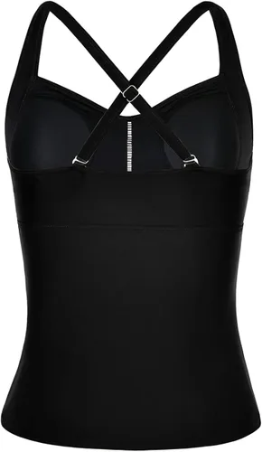 Vista 3 de Hilor Tankini para mujer, con control de abdomen, espalda cruzada, tankini