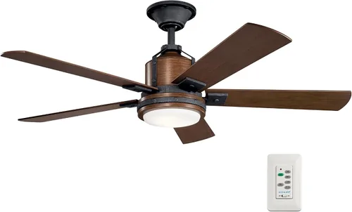 Vista 10 de Kichler Ventilador de techo Colerne de 52 pulgadas con luz LED, níquel cepillado