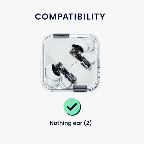 Vista 2 de kwmobile Funda compatible con Nothing Ear (2) - Funda de silicona para auriculares - Naranja