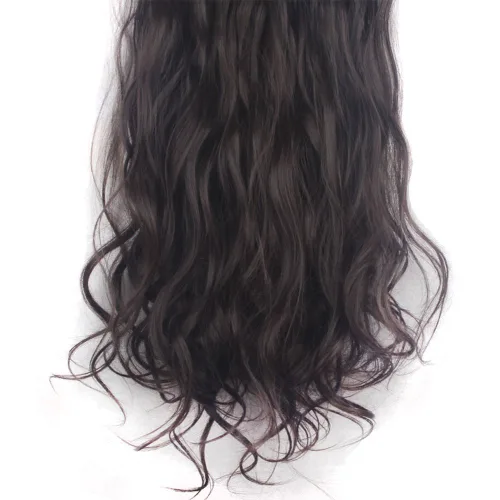 Vista 8 de Extensiones de cabello ondulado, doble trama, 7 piezas con 16 clips, largo de 24 pulgadas
