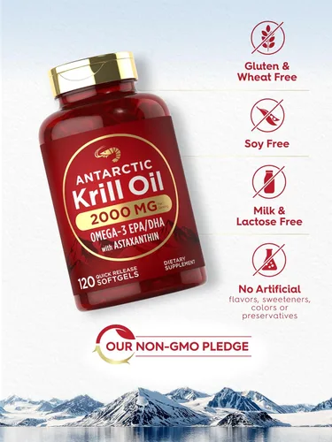 Vista 5 de Carlyle Aceite de krill antártico 2000mg 120 cápsulas blandas Máxima