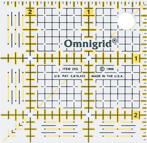 Vista 5 de Omnigrid Paquete económico de regla de acolchado cuadrada (2-1/2", 4-1/2", 6-1/2", 9-1/2")