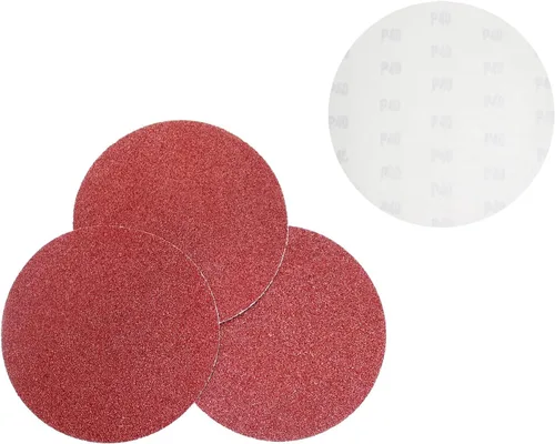 Vista 3 de Discos de lijado PSA de 9 pulgadas, grano 40, óxido de aluminio autoadhesivo sin agujero, 10