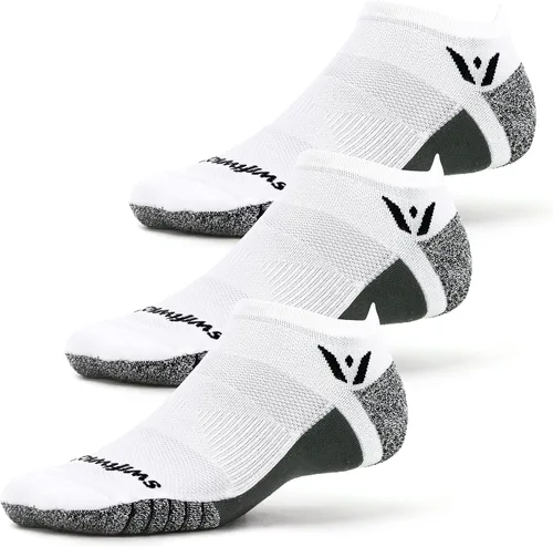 Vista 22 de Swiftwick - Calcetines antideslizantes para correr FLITE XT invisibles, calcetines de golf, máxima estabilidad Negro