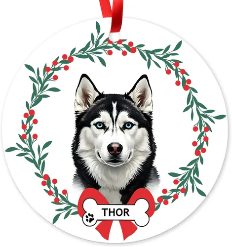 Vista 25 de Adorno de Navidad personalizado de Beagle, adorno personalizado con nombre de mascota, regalos para los amantes de los perros Beagle, decoración