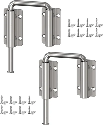 Vista 13 de Cerradura de bucle de puerta corredera multiángulo, cierre de aleación de aluminio de 90/180 grados para puerta de granero simple/doble, ventana