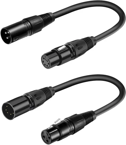 Vista 8 de DMX-512 XLR 5 pines macho a XLR 5 pines hembra DMX cable de iluminación (1.5M/5FT)