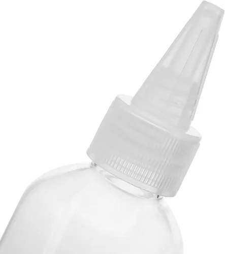 Vista 3 de MOUYAT 80 botellas de plástico de 4 onzas a granel con tapa superior giratoria, botellas de plástico transparente de 4.1 fl oz para condimentos