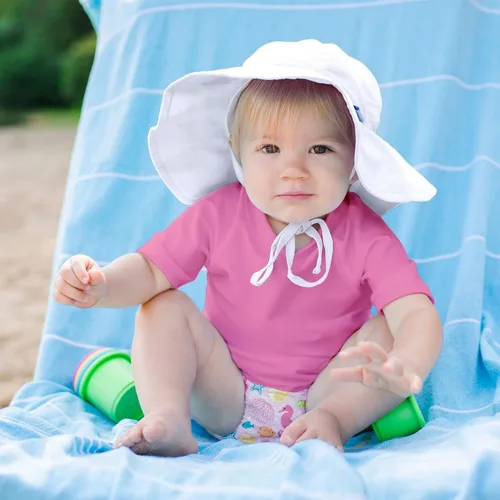 Vista 6 de Green Sprouts Baby Girls Brim Sun Protection Hat