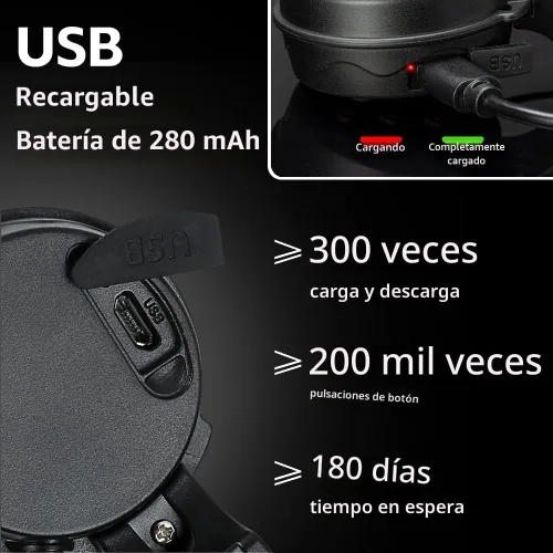 Vista 5 de Bocina de bicicleta electrónica de 120 db para ciclismo, cuerno de bicicleta eléctrica, 4 modos de sonido con batería recargable, impermeable