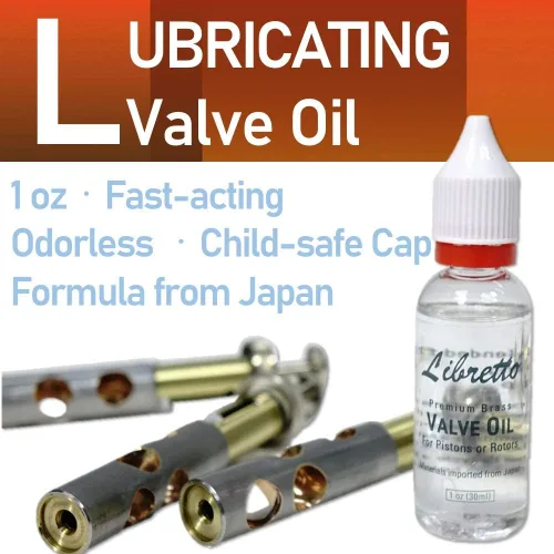 Vista 4 de Libretto Kit de cuidado todo en uno para trompeta (corneta) con instrucciones: aceite para válvula + grasa para deslizamiento + paño de limpieza +