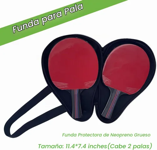 Vista 2 de Funda para raqueta de tenis de mesa, bolsa de transporte de ping-pong, funda protectora de pala de ping pong, funda protectora de pala de ping pong