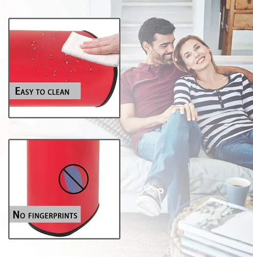 Vista 4 de Basurero de cocina de 13 galones de acero inoxidable cepillado, papelera automática, sin tacto, alta capacidad, 50 litros con tapa, para cocina