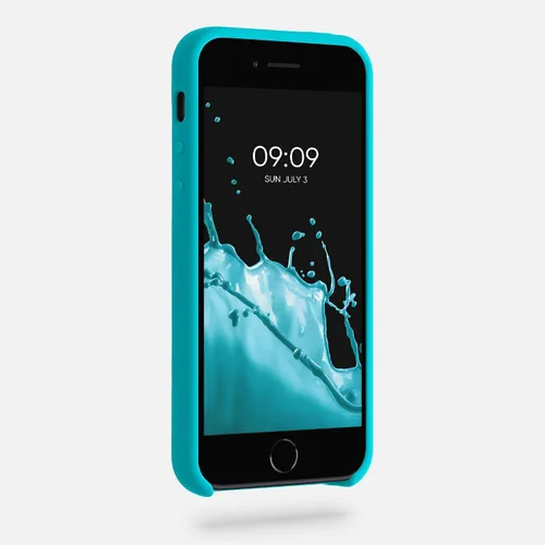 Vista 2 de kwmobile Funda Compatible con Apple iPhone SE (1.Gen 2016) / iPhone 5 / iPhone 5S Funda - Cubierta de Teléfono de Silicona TPU Suave - Cool Glacier