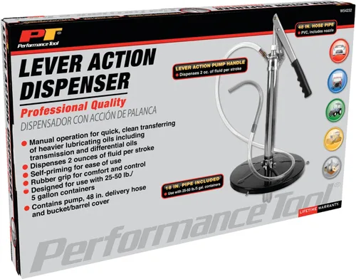 Vista 5 de Performance Tool W54232 Bomba de cubo de acción de palanca para cubetas de 5 galones, negra