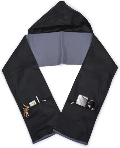 Vista 2 de RainScarf la única bufanda a la moda que se transforma en impermeable, talla única , Gris
