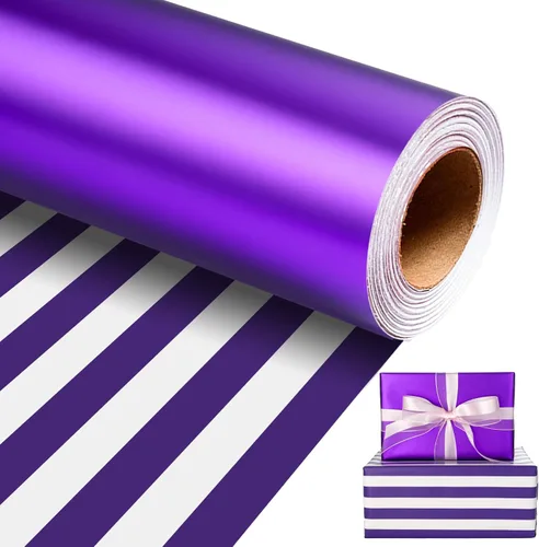 Vista 32 de Homeral Rollo de papel de regalo Jumbo de 30 pulgadas x 32.8 pies, color azul rey metálico para Navidad, cumpleaños, vacaciones, boda, baby shower