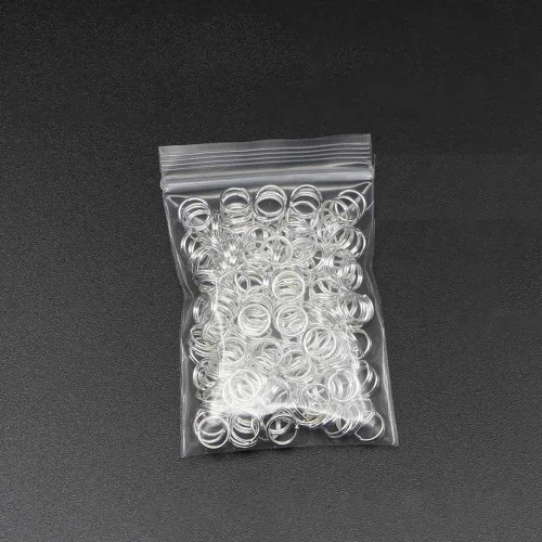 Vista 3 de 400 anillos de salto divididos de 0.472 pulgadas, anillos de metal, conectores de alambre, pequeño llavero para hacer joyas, manualidades, oro