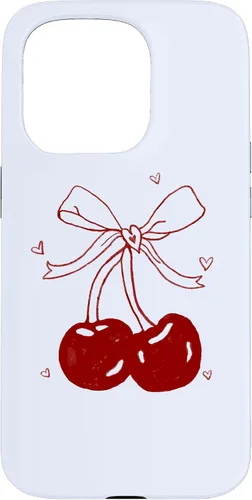 Vista 14 de Cherri Ties Baby Blue Cherry Bow Case for iPhone 17