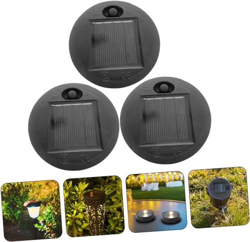 Vista 7 de Paneles solares de repuesto para luces de jardín, luces solares al aire libre, 3 piezas