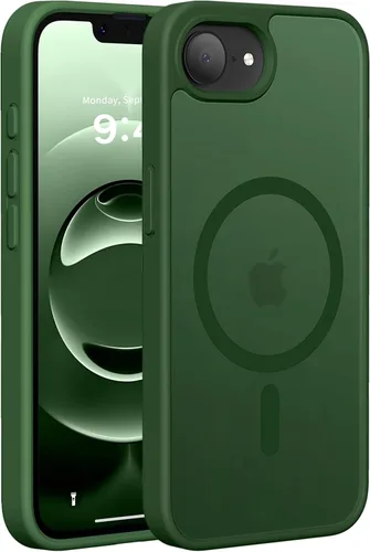 Vista 26 de Hualele - Funda magnética para iPhone 13 Pro, compatible con MagSafe, grado militar, a prueba de caídas, translúcida mate, parte trasera dura, borde