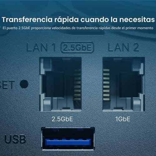 Vista 6 de Synology DiskStation DS225+ de 2 bahías (sin disco)