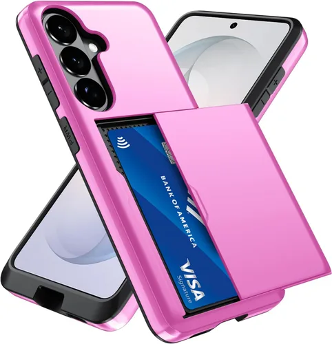 Vista 117 de Qinmay Funda compatible con iPhone 7 Plus/8 Plus con tarjetero, doble capa a prueba de golpes, funda protectora resistente con ranura oculta Negro
