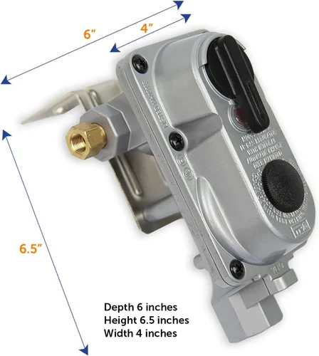 Vista 5 de Flame King (KT12ACR6) - regulador de gas propano LP de dos etapas, con recambio automático