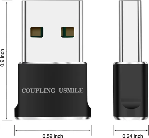 Vista 7 de Adaptador USB a USB C, 4 paquetes para iPhone de carga rápida, transferencia y conversión OTG tipo C. USBC a A compatible con iPhone 17/16/15 Plus