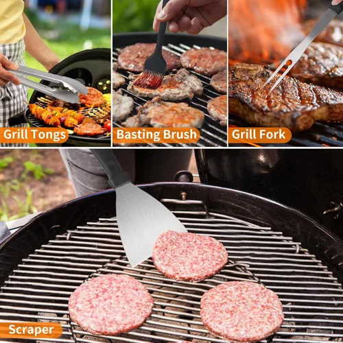 Vista 4 de Kit de accesorios para parrilla Latiret Blackstone, juego de 23 accesorios para parrilla para Camp Chef, accesorios para parrilla de parte superior