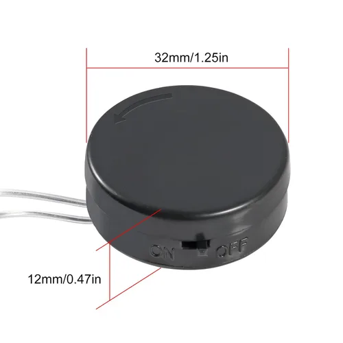 Vista 5 de Alinan 20 cables tipo plomo 2 x 3 V CR2032 moneda botón celda batería caso con interruptor de encendido/apagado, soporte de batería CR2032 titular