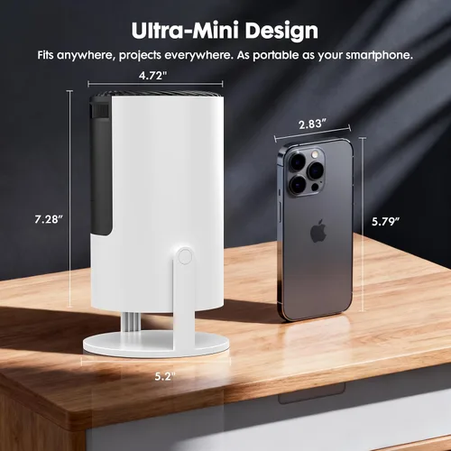 Vista 14 de [Aplicaciones integradas y Keystone automático] Mini proyector, proyector portátil con WiFi 6 y Bluetooth 5.2, proyector inteligente nativo 1080P