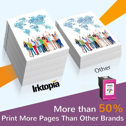Vista 5 de Inktopia Cartuchos de tinta remanufacturados de repuesto para HP 61XL 61 XL para HP Envy 4500 4502 5530 5534 Deskjet 1000 1050 1512 2540 3050 3510