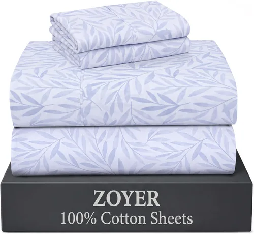 Vista 17 de ZOYER Sábanas de 100 % algodón percal tamaño individual, refrescantes y transpirables, duraderas, con una sensación nítida, suave y cómoda, bolsillo