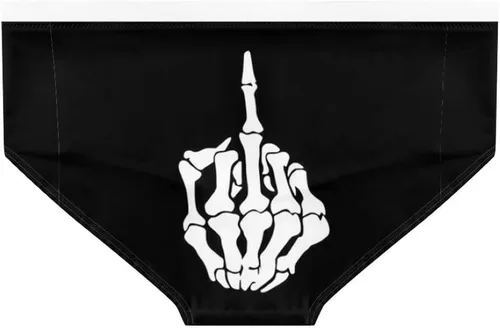 Vista 4 de Dellukee Ropa interior divertida para mujer, suave para damas, niñas, hipster, tangas de alta desperdicio, boxeadores de encaje